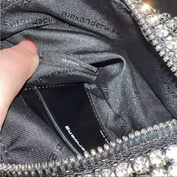 Alexander Wang heiress pouch in rhinestone mesh handbag silver AUTHENTIC - Picture 8 of 13